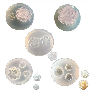 5Pcs Flower Resin Silicone Molds DIY Jewelry Making Tools