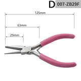 5Pcs Mini Jewelry Pliers Carbon Steel Curved Nose Pliers for DIY Jewelry Making