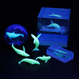 5Pcs Mini Whale Modeling Resin Mold Ocean Luminous Whale Fillers