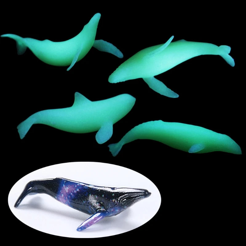 5Pcs Mini Whale Resin Mold Ocean Luminous DIY Filling Materials