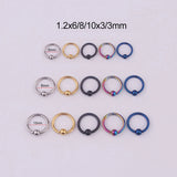 5Pcs Stainless Steel Spiked Piercing Set for Men Women