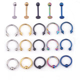 5Pcs Stainless Steel Spiked Piercing Set for Men Women