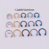 5Pcs Stainless Steel Spiked Piercing Set for Men Women
