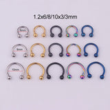 5Pcs Stainless Steel Spiked Piercing Set for Men Women