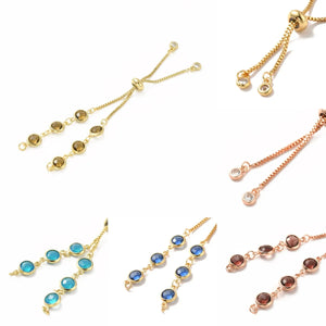 5Pcs Mixed Adjustable Slider Bracelet Charms For DIY Jewelry