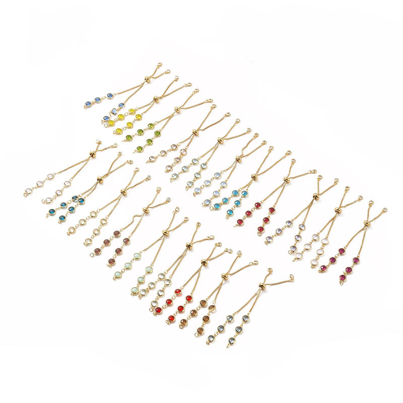 5Pcs Mixed Adjustable Slider Bracelet Charms For DIY Jewelry