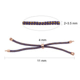 5Pcs Mixed Nylon Cord Slider Bracelet Making with Brass Findings