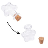 5Pcs Mixed Shapes Small Glass Bottle Jars Cork Stopper Wish DIY Jewelry Beads