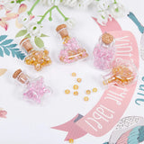 5Pcs Mixed Shapes Small Glass Bottle Jars Cork Stopper Wish DIY Jewelry Beads