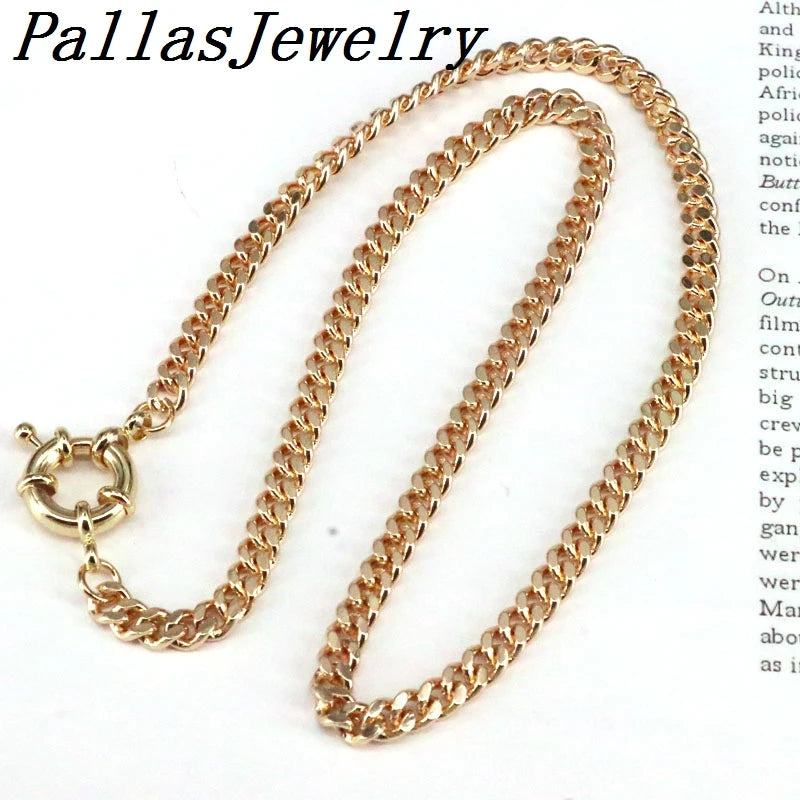 5Pcs Multi-color Link Chain Necklace Spring Clasp Jewelry for Women