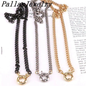 5Pcs Multi-color Link Chain Necklace Spring Clasp Jewelry for Women