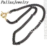5Pcs Multi-color Link Chain Necklace Spring Clasp Jewelry for Women