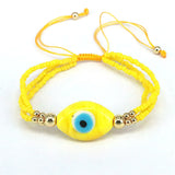 5Pcs Beaded Glass Bracelet Evil Eye Charm Bead Bracelet