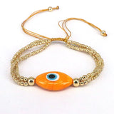 5Pcs Beaded Glass Bracelet Evil Eye Charm Bead Bracelet