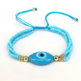5Pcs Beaded Glass Bracelet Evil Eye Charm Bead Bracelet