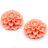 5Pcs Natural Corals Pendant Round Coral Flower Red Beads Charms