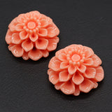 5Pcs Natural Corals Pendant Round Coral Flower Red Beads Charms