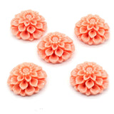 5Pcs Natural Corals Pendant Round Coral Flower Red Beads Charms