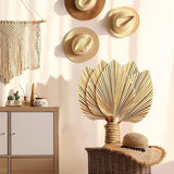 5Pcs Natural Dried Palm Leaves Tropical Dried Palm Fans Boho Dry Leaves Decor