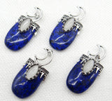 5Pcs Gem stone Quartz Crystal tiger eye Moon Pendants DIY Jewelry Making