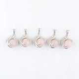 5Pcs Rose Quartz Dragon Claw Pendant Charm