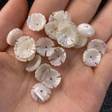 5Pcs Natural Shell Beads Flower-shaped Loose Shell Jewelry DIY