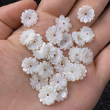 5Pcs Natural Shell Beads Flower-shaped Loose Shell For Jewelry Making