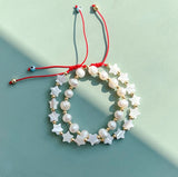 5Pcs Shell Star Bracelets Valentines Natural Freshwater Pearl Jewelry