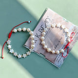 5Pcs Shell Star Bracelets Valentines Natural Freshwater Pearl Jewelry