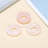 5Pcs Natural Stone Bagels Peace Buckle Beads DIY Jewelry Making