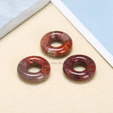 5Pcs Natural Stone Bagels Peace Buckle Beads DIY Jewelry Making