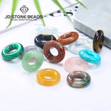 5Pcs Natural Stone Bagels Peace Buckle Beads DIY Jewelry Making