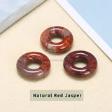 5Pcs Natural Stone Bagels Peace Buckle Beads DIY Jewelry Making