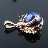5Pcs Lapis Lazuli Raw Gem Round Ball Dragon Claw Chakra Pendant