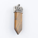 5pcs Natural Stone Sword Shaped Necklace Taper Pendulums Pendants