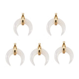 5Pcs Natural Shell Mother of Pearl Shell Pendant for DIY Necklace Bracelet