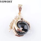 5Pcs Natural Stone Raw Gem Ball Dragon Claw Crystal Reiki Pendants