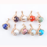 5Pcs Natural Stone Raw Gem Ball Dragon Claw Crystal Reiki Pendants
