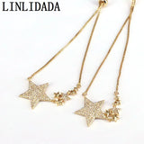 5Pcs Star CZ Chain Bracelets for Women Adjustable Bangle