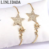 5Pcs Star CZ Chain Bracelets for Women Adjustable Bangle