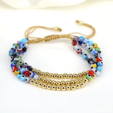 5Pcs Colorful Evil Eye Beaded Bracelet, Lucky Braided Bracelet Men Women