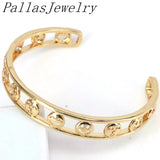 5Pcs plated smiling face bangle Copper cuff bracelet
