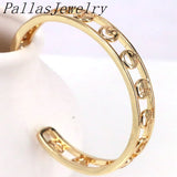 5Pcs plated smiling face bangle Copper cuff bracelet