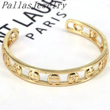 5Pcs plated smiling face bangle Copper cuff bracelet