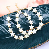 5Pcs Freshwater Pearl Bangle Heart/Star Charm Bracelets