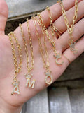 5Pcs CZ Micro Pave Crystal Crown Initial Pendants for Necklace