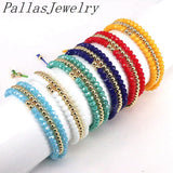 5Pcs Crystal Beads Bracelet for Women Jewelry Multilayer Rope Bracelets