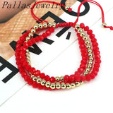 5Pcs Crystal Beads Bracelet for Women Jewelry Multilayer Rope Bracelets