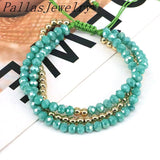 5Pcs Crystal Beads Bracelet for Women Jewelry Multilayer Rope Bracelets