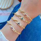 Zirconia Animal Snake Chain Bracelet, Gift